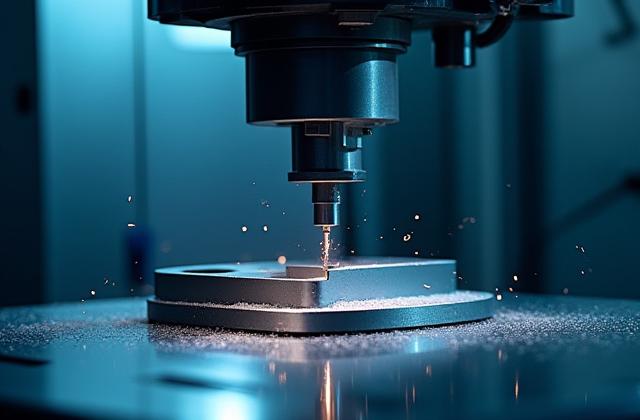 Moderne CNC-Maschinen in Betrieb, die Metall bearbeiten